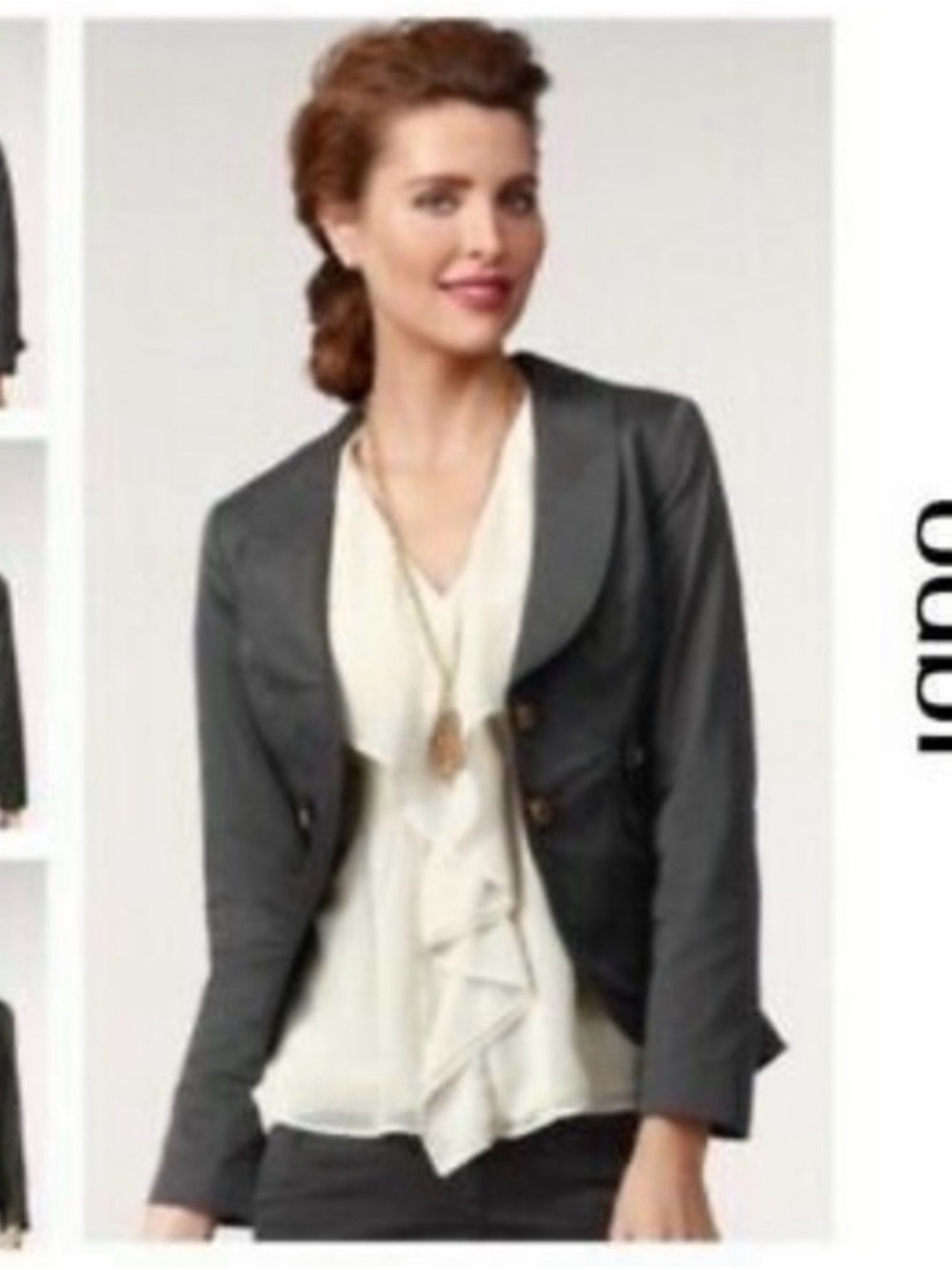 CAbi Charcoal Gray Tailored Women's Blazer Style 769